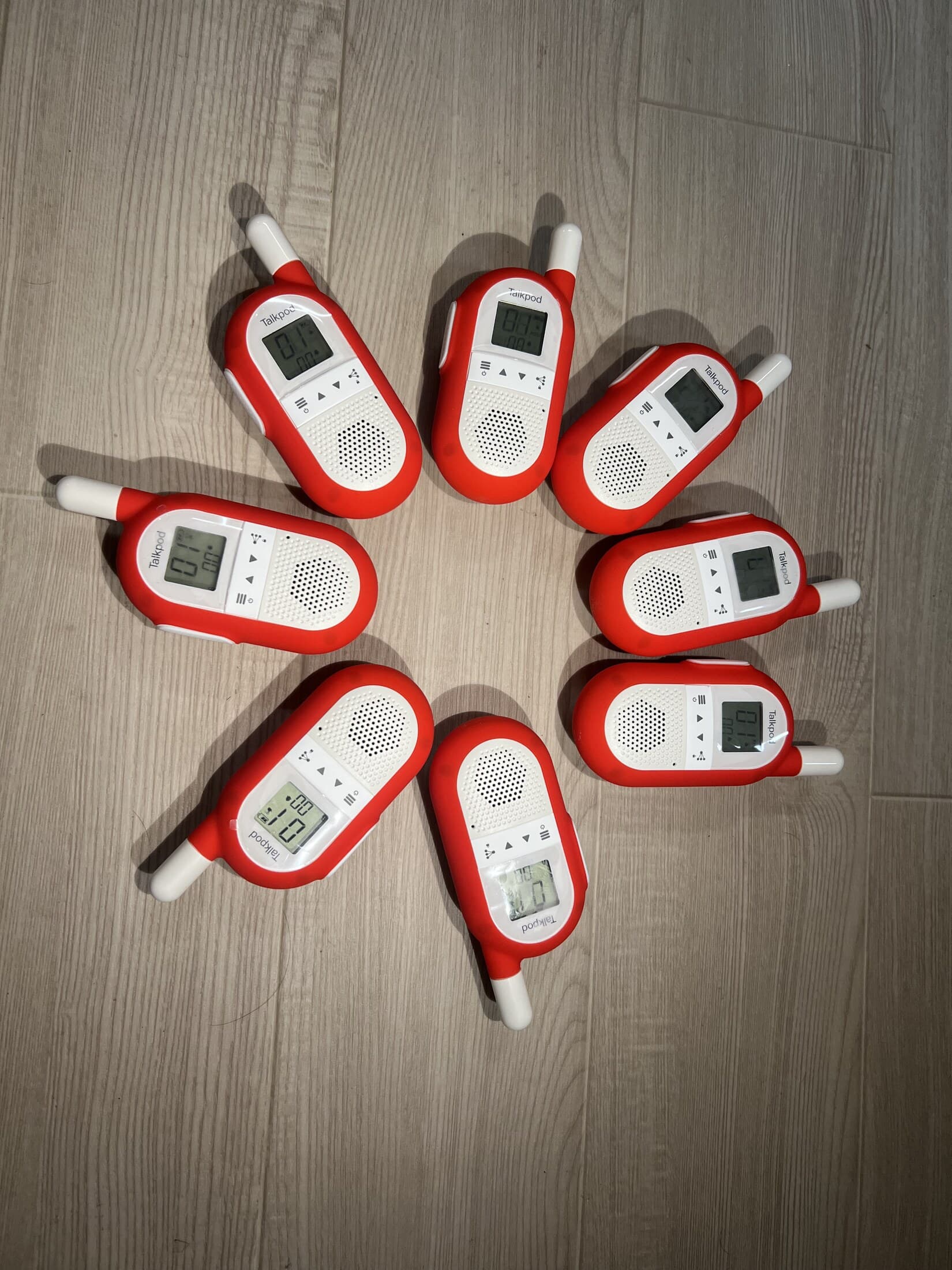 Lesson radios arranged together