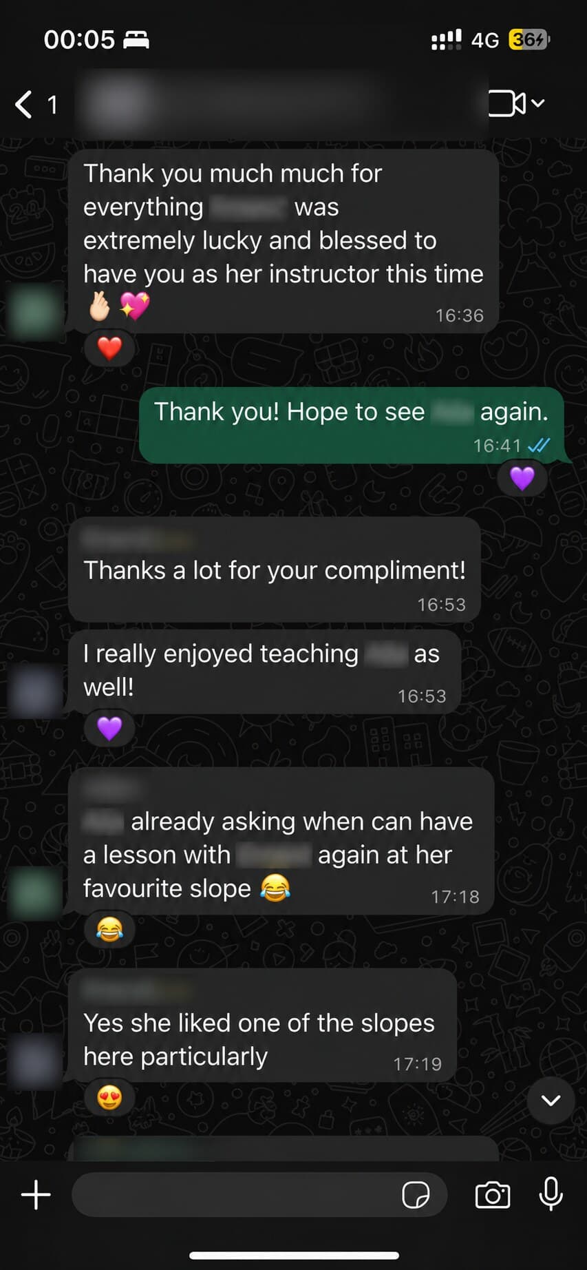 Privacy-edited guest message screenshot 1