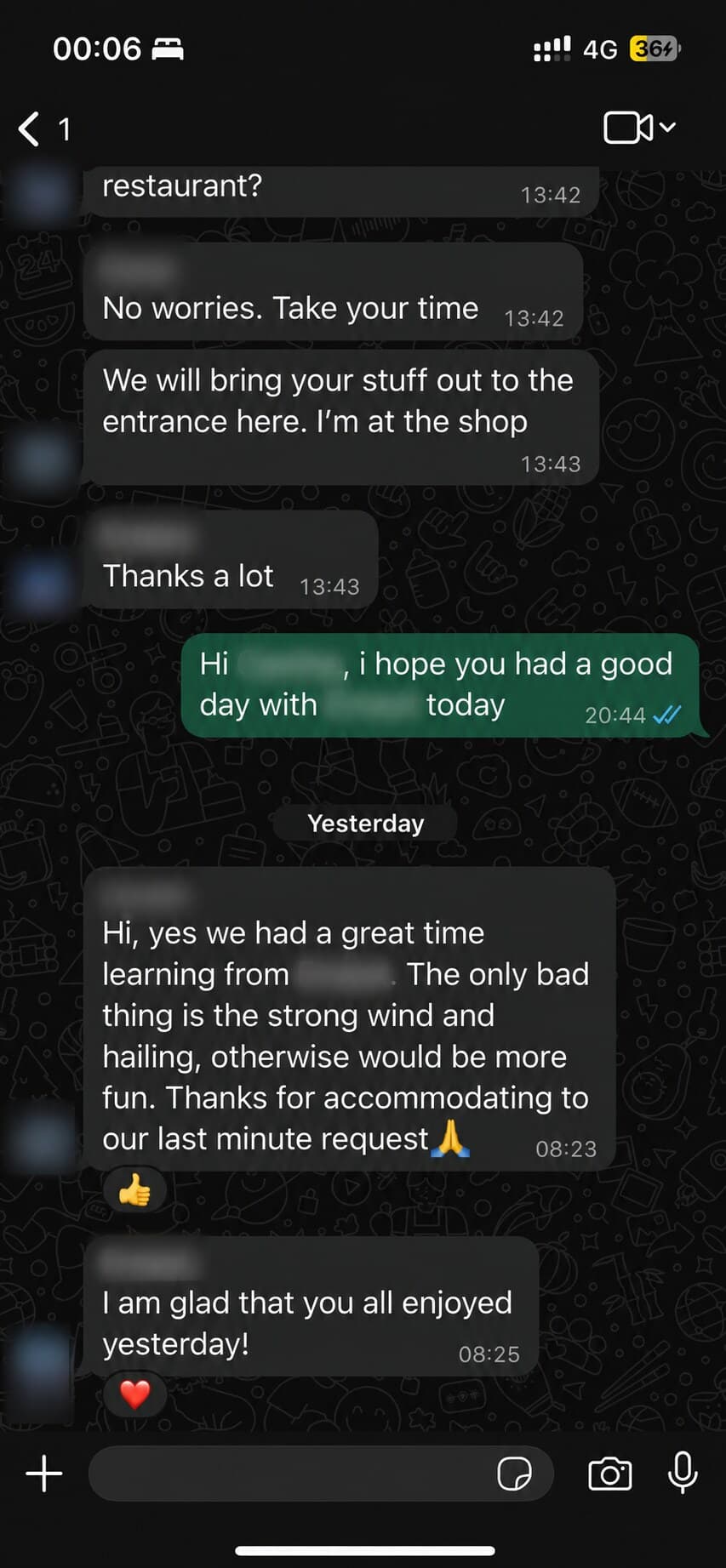 Privacy-edited guest message screenshot 7